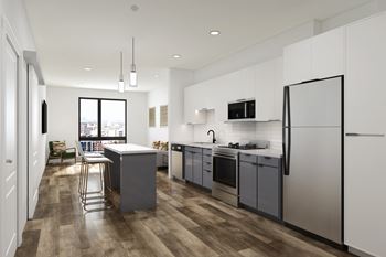 Kitchen with new appliances
